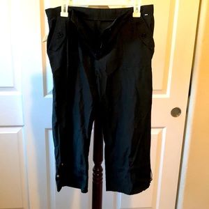 Black soft touch capris